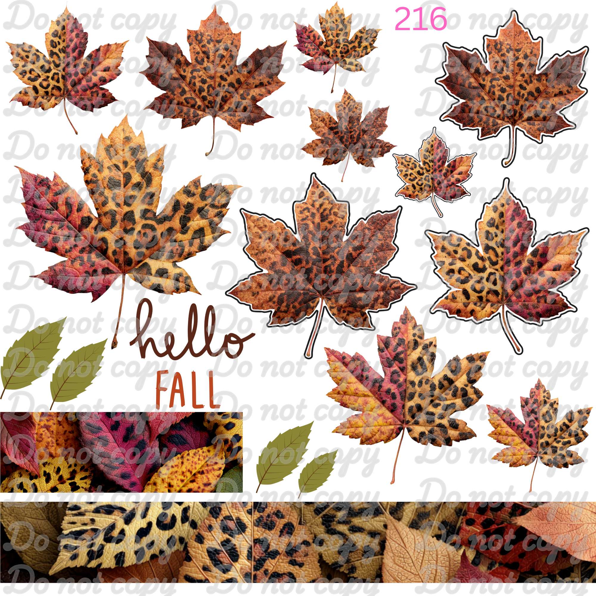583 FALL LEOAPRD LEAFS - 216 Tumblers
