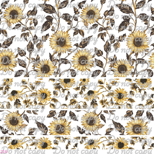 586 THORNY FLOWERS - PEEK A BOO STYLE (YELLOW) - 216 Tumblers