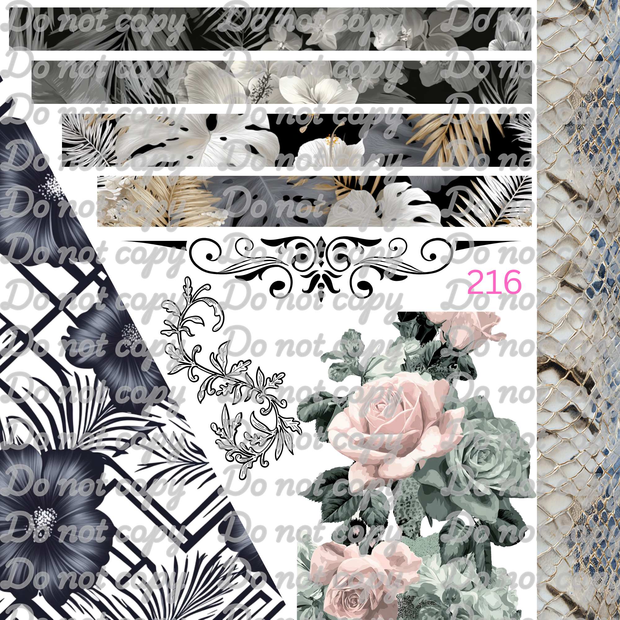 587 FLORAL MADNESS - 216 Tumblers