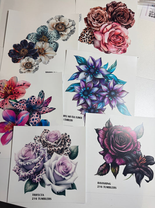 6 Pre Cut Flowers - Discounted - Nothing wrong with them. - 216 Tumblers