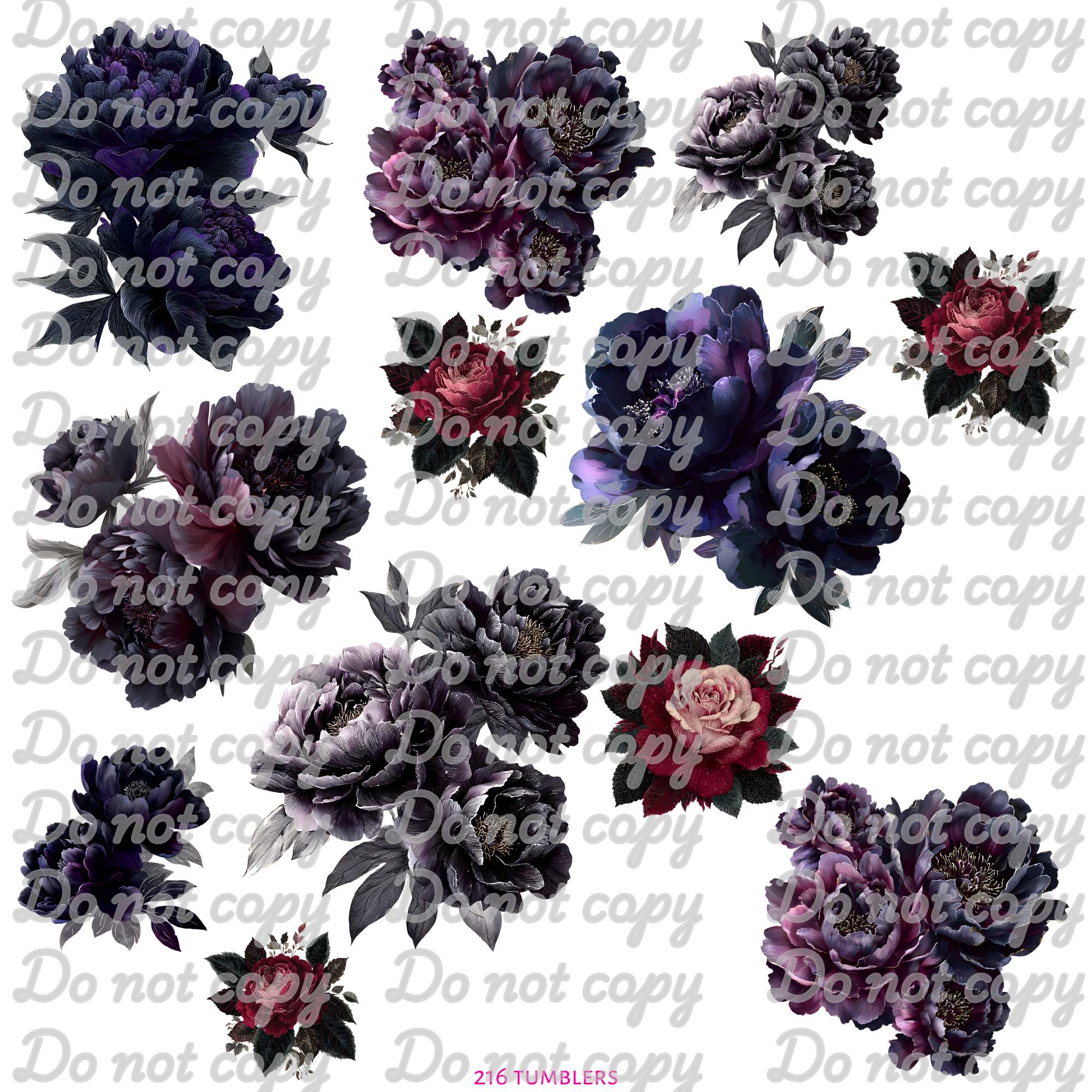 600 GOTHIC ROMANCE - 216 Tumblers
