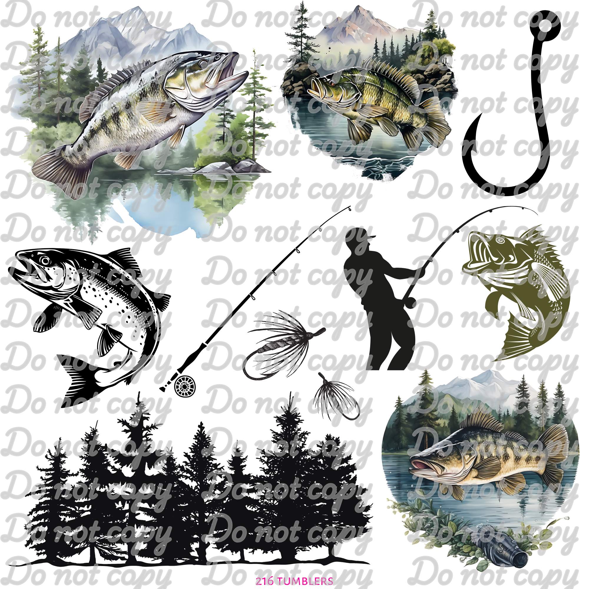 605 FISHING BIRTHDAY DROP - 216 Tumblers