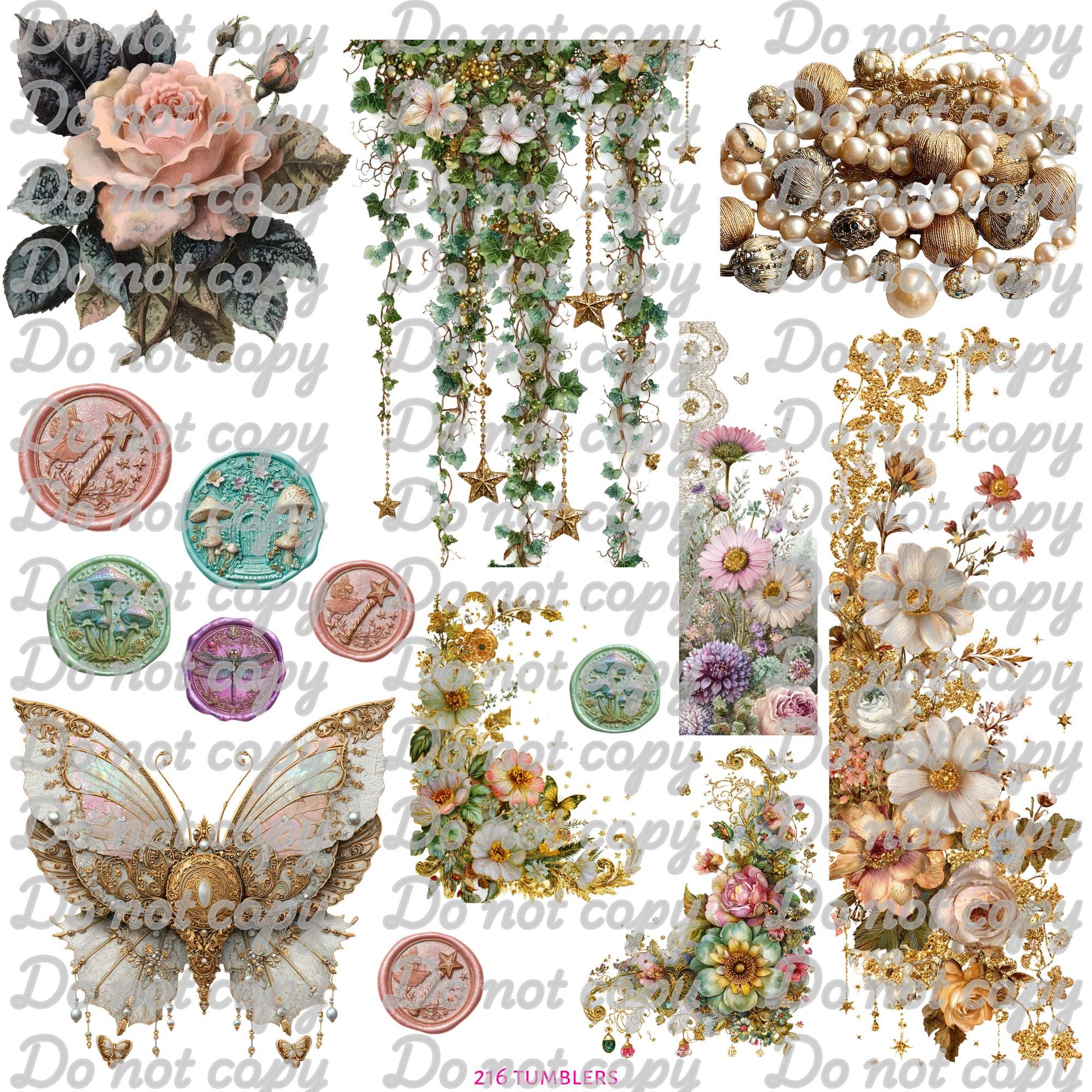 613 MYSTICAL GARDEN - 216 Tumblers