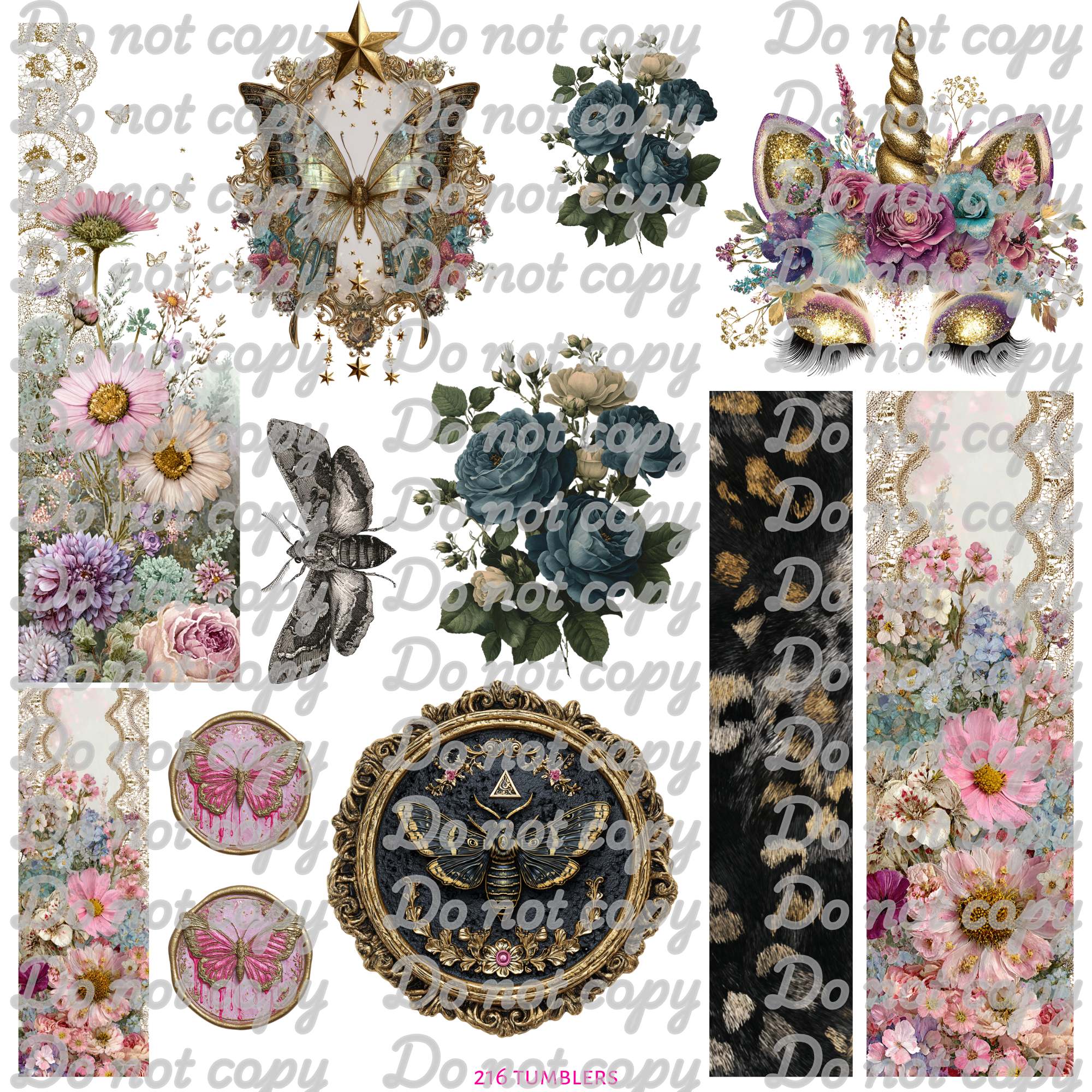 614 ETHEREAL GARDEN - 216 Tumblers