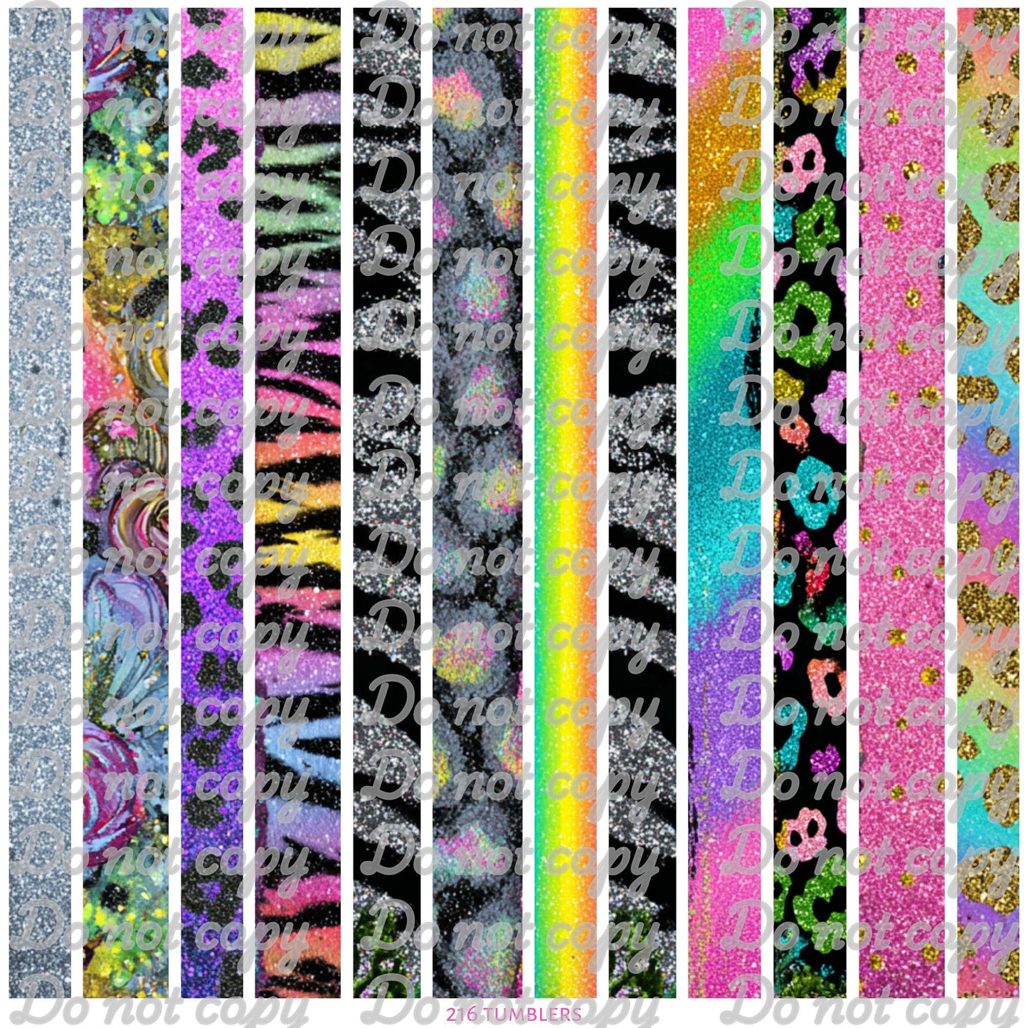 636 PARTY BANDS *** READ DESCRIPTION - 216 Tumblers