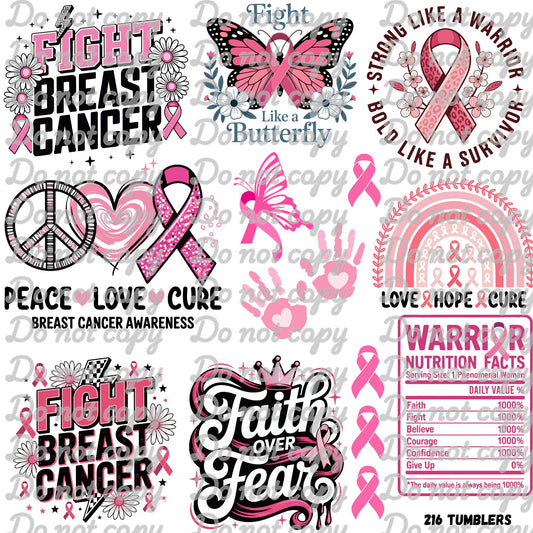 644 BREAST CANCER FIGHTER - 216 Tumblers