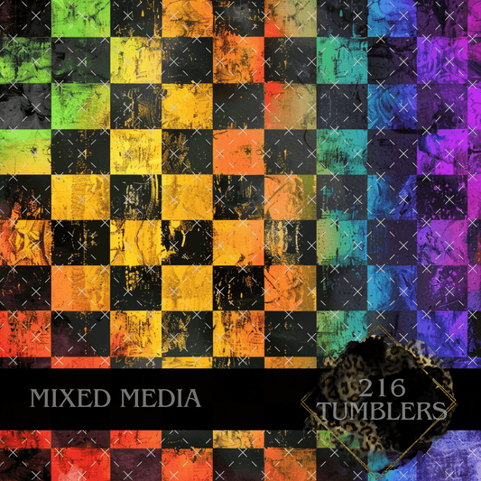 645 RAINBOW CHECKER - 216 Tumblers