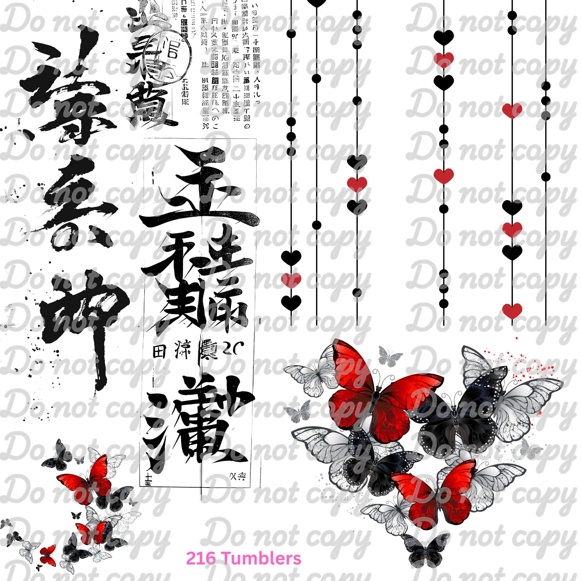 647 ASIAN WRITING 2 - 216 Tumblers