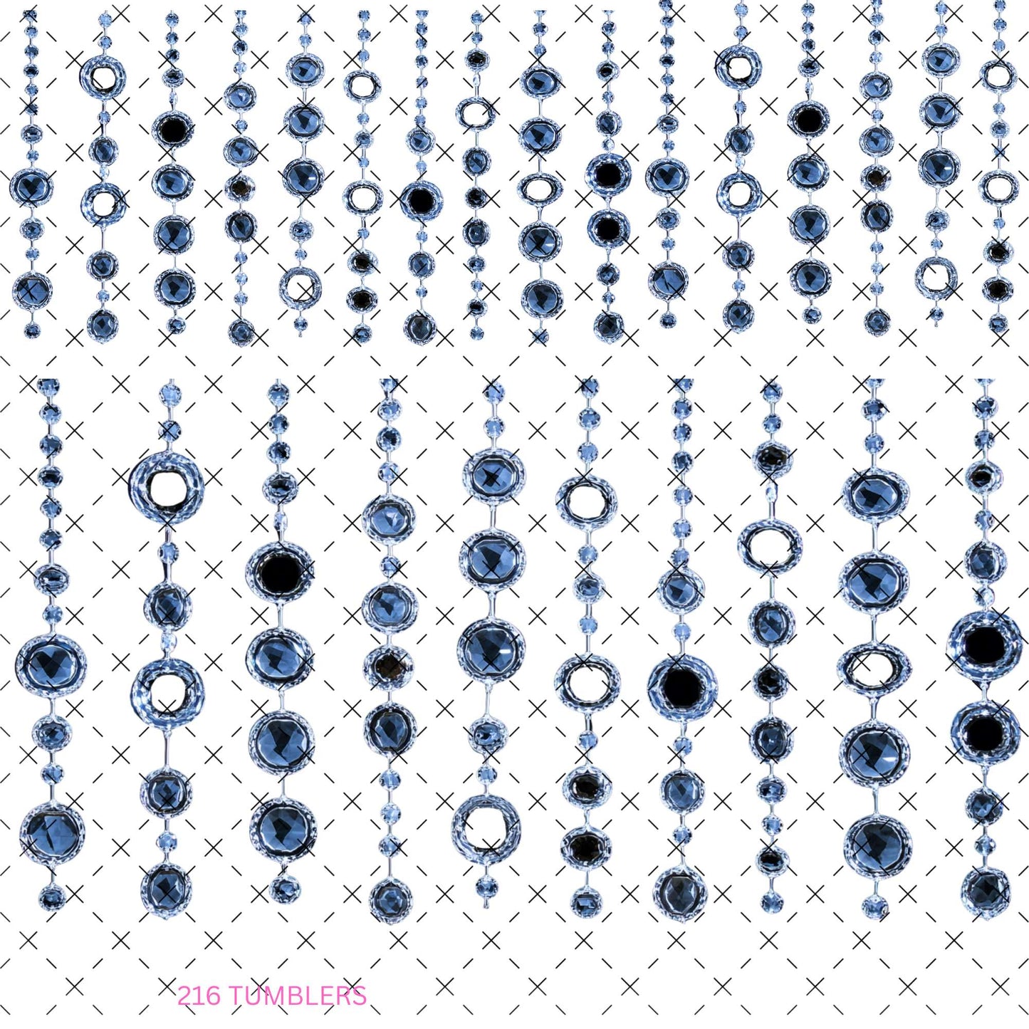 661 BLUE DANGLES BIRTHDAY DROP - 216 Tumblers