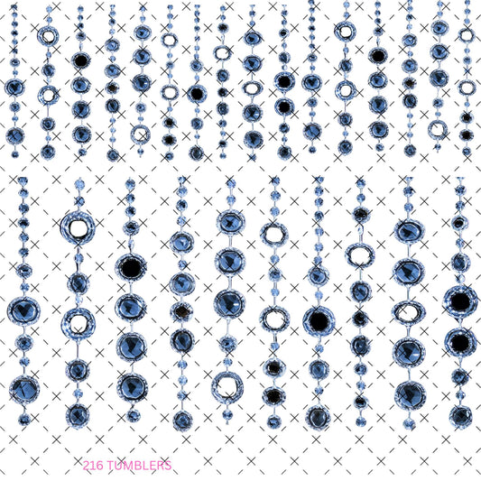 661 BLUE DANGLES BIRTHDAY DROP - 216 Tumblers