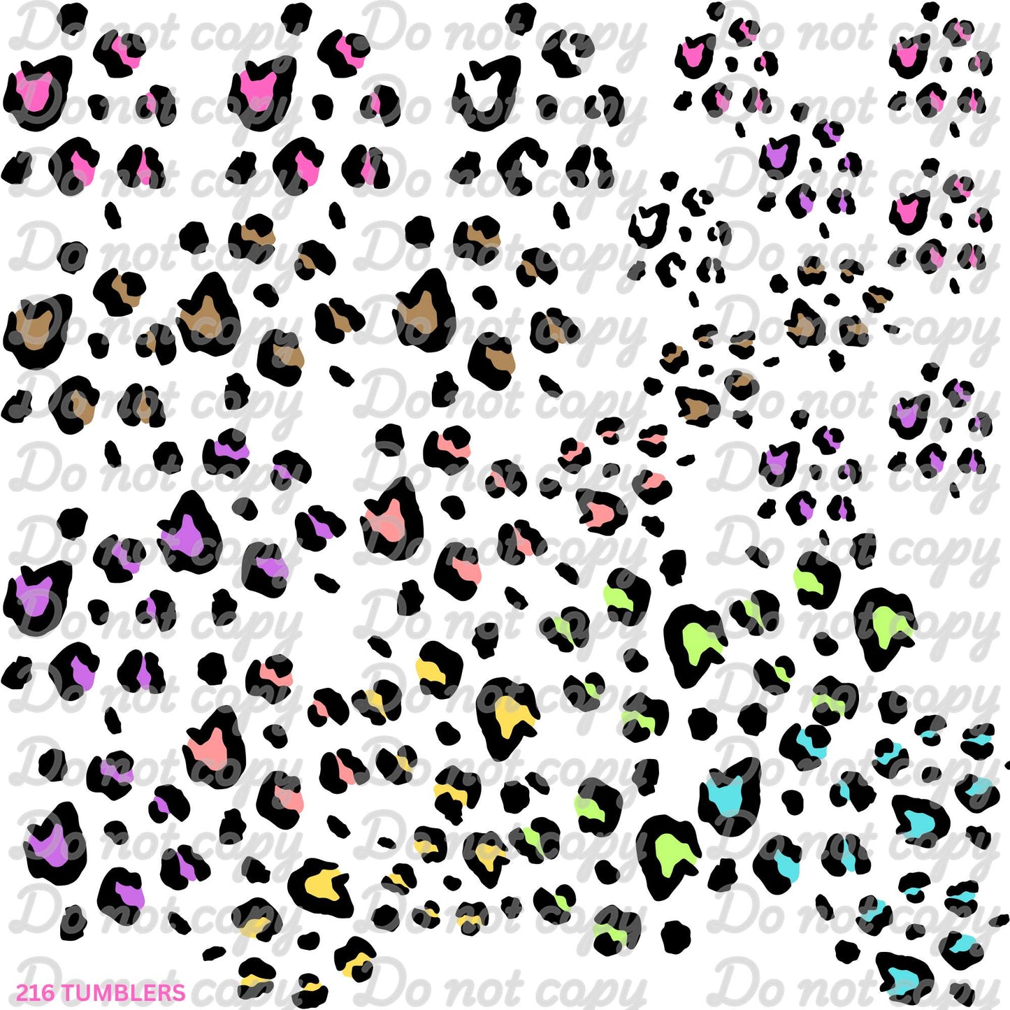664 COLORED LEOPARD SPOTS - 216 Tumblers