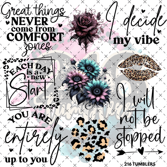 67 - 10X10 - WORD SHEET 5 - 216 Tumblers