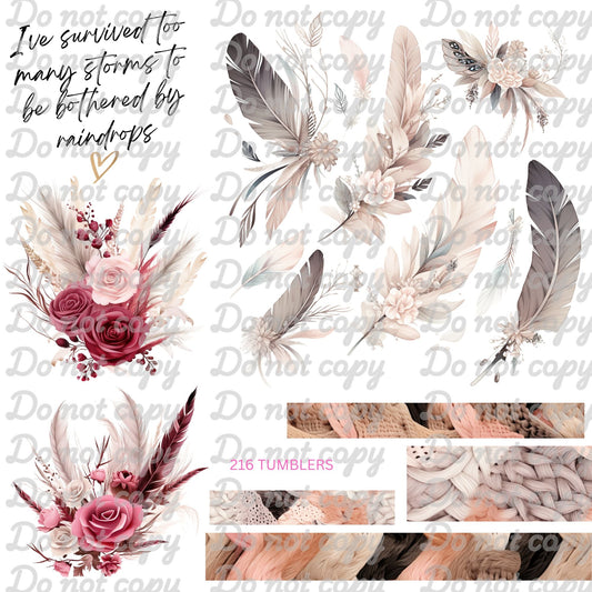 674 FEATHERS AND THINGS - 216 Tumblers