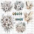 676 SEPIA TONED FLORALS AND GEMS - 216 Tumblers