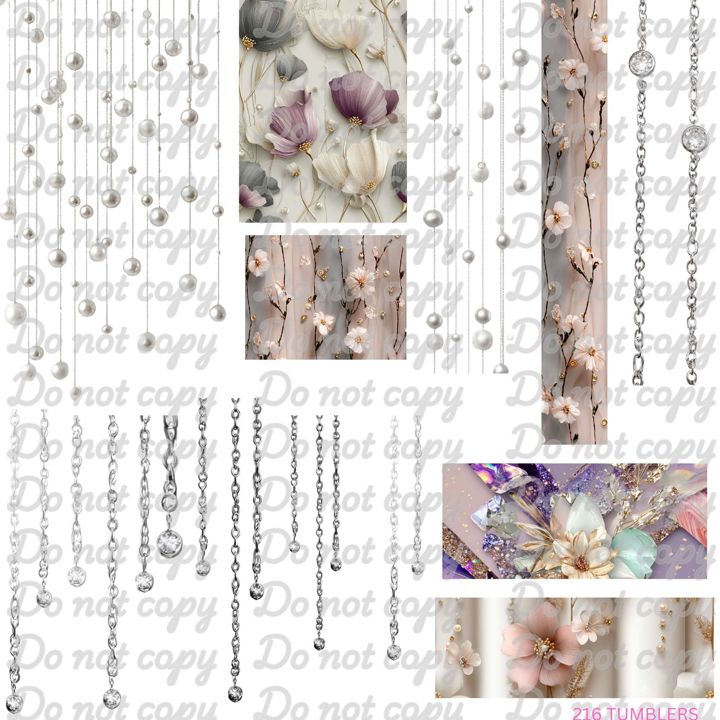 683 PEARLS AND CHAINS - 216 Tumblers