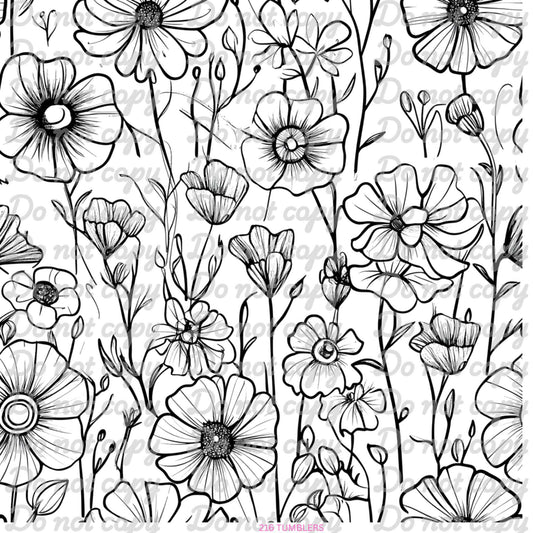 690 MORE FLORAL OUTLINES