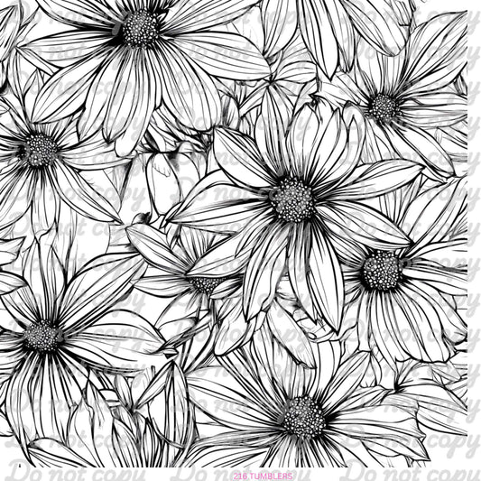 690 MORE FLORAL OUTLINES - 216 Tumblers