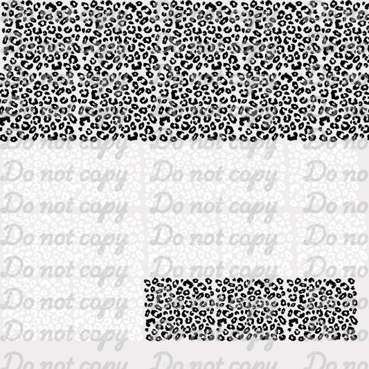 693 BLACK AND WHITE SMALL LEOPARD - 216 Tumblers