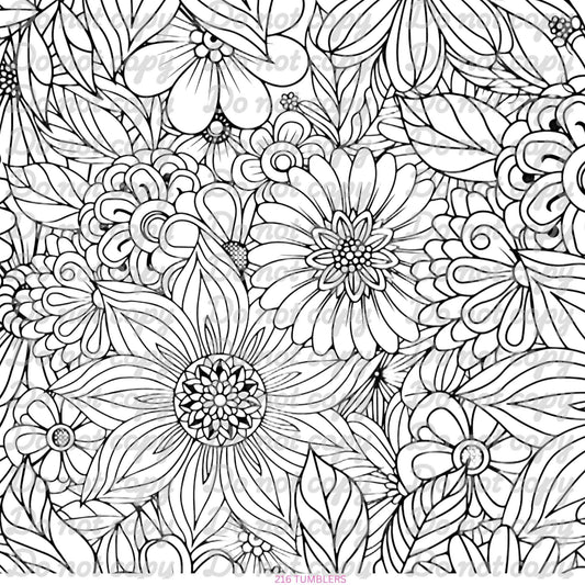 694 FLOWER OUTLINE - 216 Tumblers