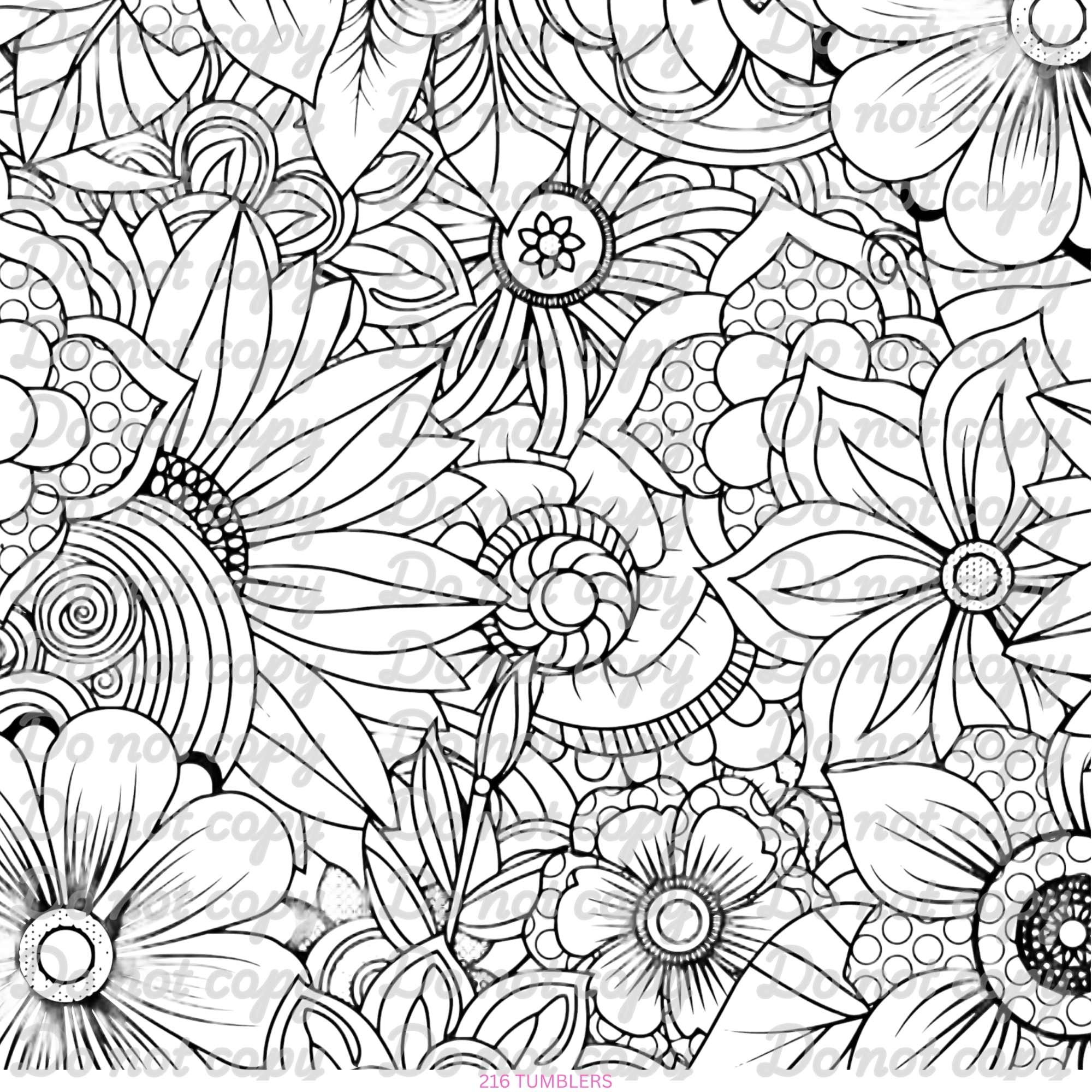 695 FLOWER OUTLINE - 216 Tumblers