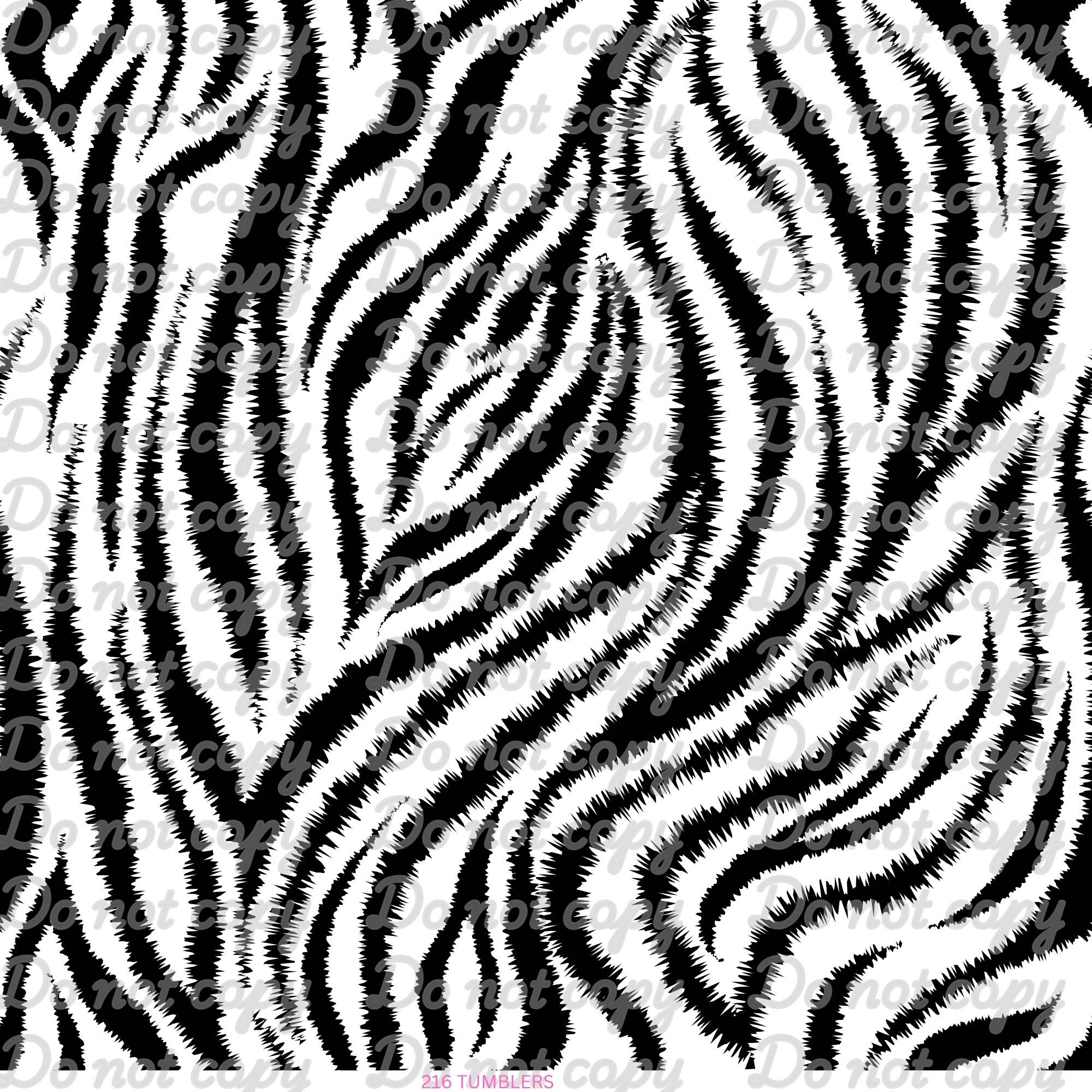 701 FUZZY ZEBRA/TIGER - 216 Tumblers