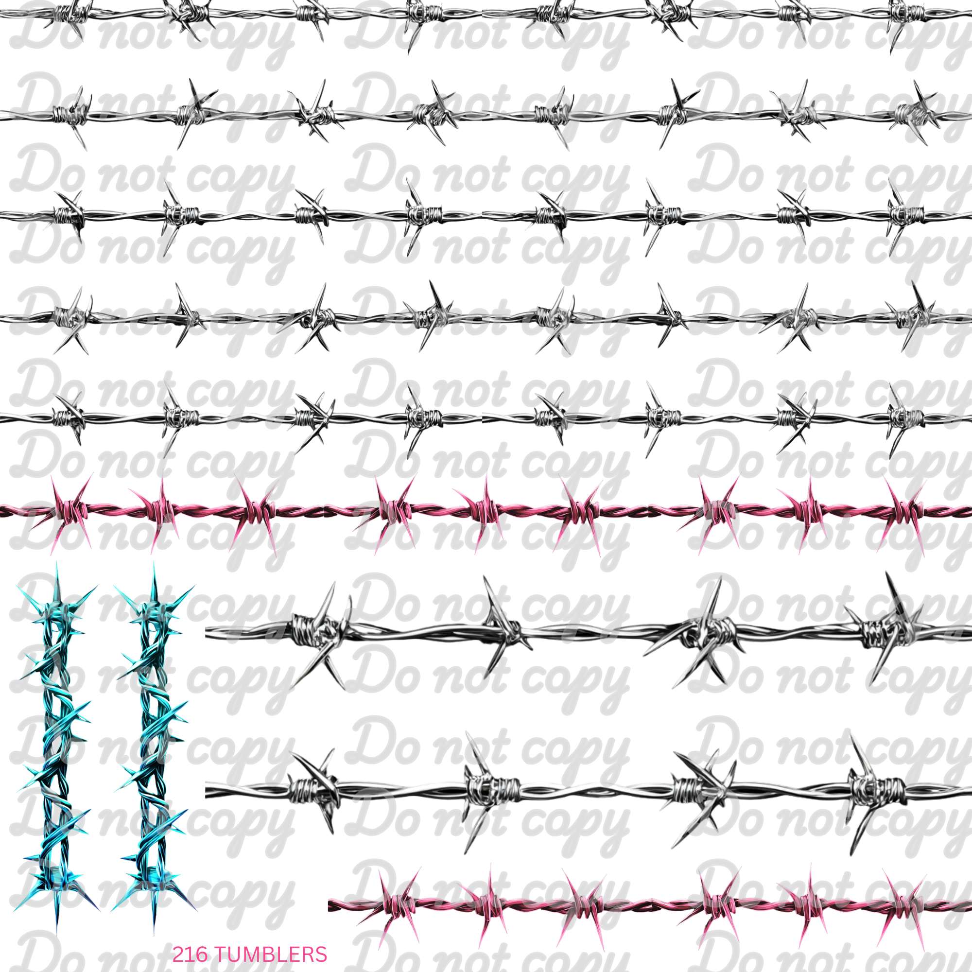 705 BARBED WIRE - 216 Tumblers
