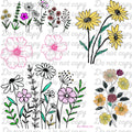706 SARA COLORED FLOWERS - 216 Tumblers