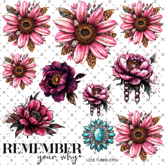 708 SOME KIND OF FLOWERS - 216 Tumblers