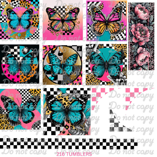709 NONONO1123 BUTTERFLY BLOCKS - 216 Tumblers