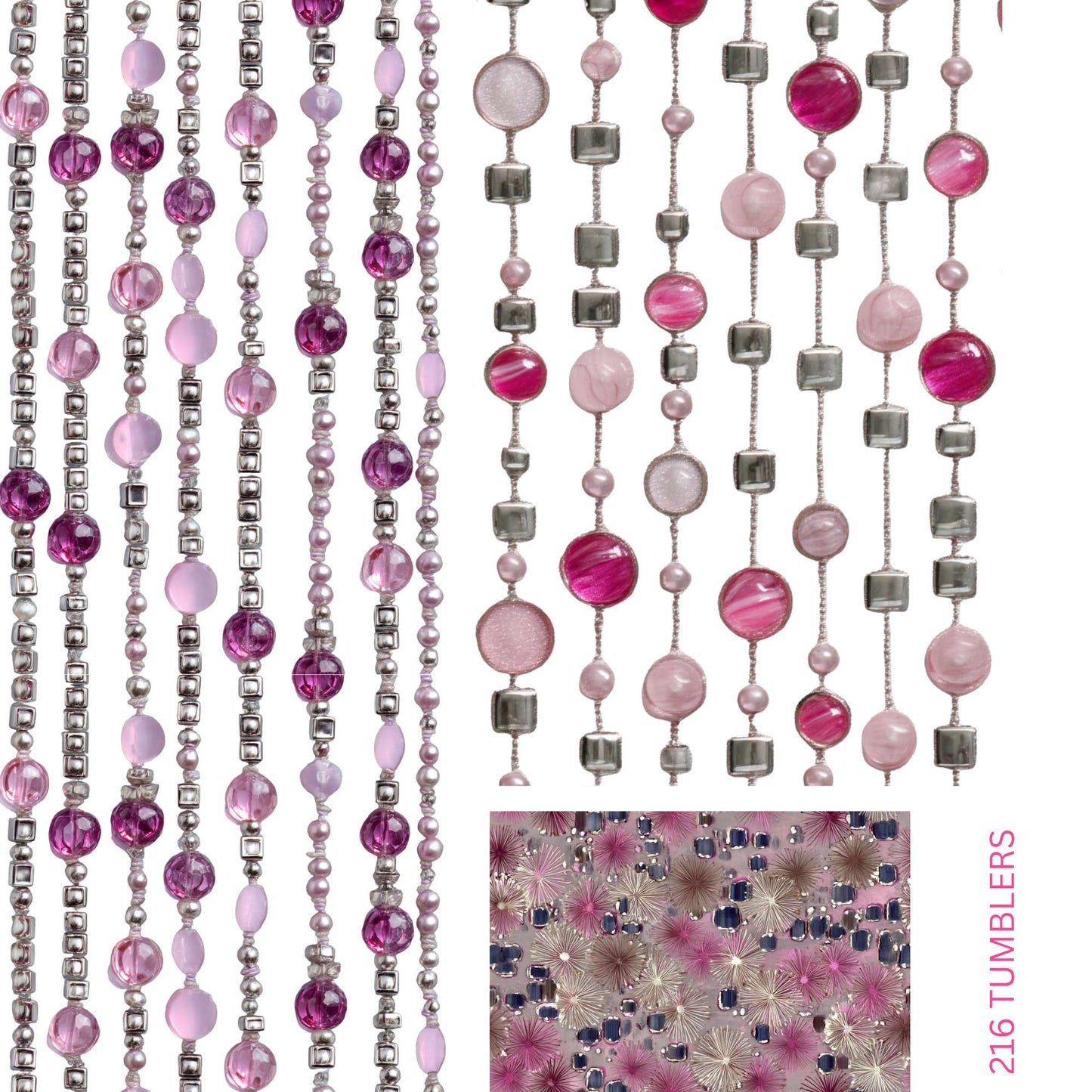 710 SHADES OF PINK DANGLES - 216 Tumblers