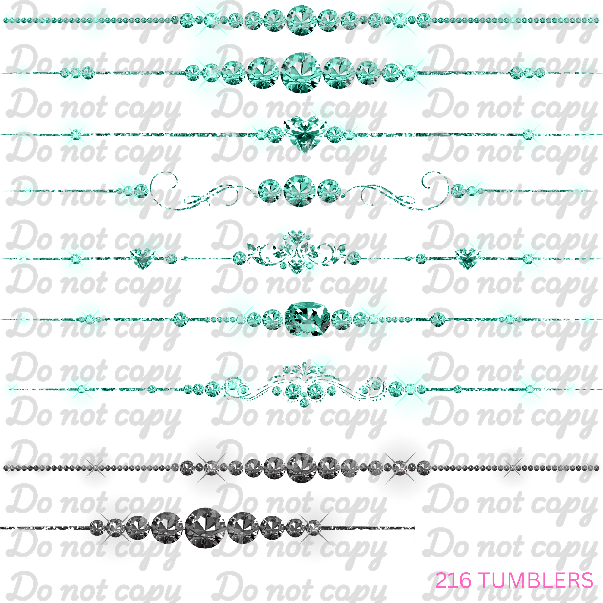 723 GEM STONE DIVIDERS - 216 Tumblers