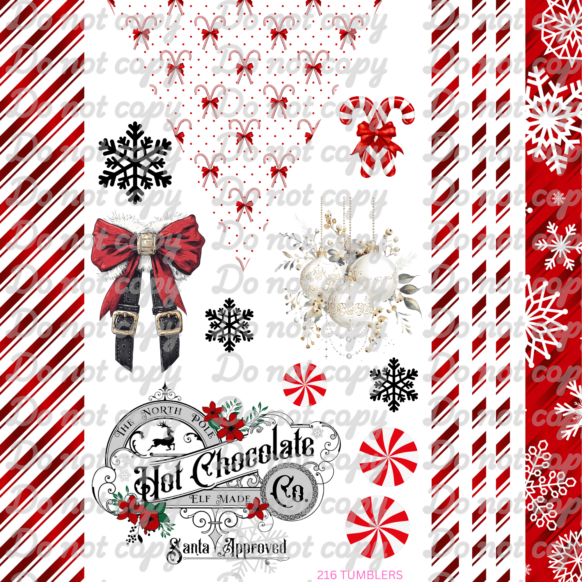 730 CHRISTMAS STUFF - 216 Tumblers
