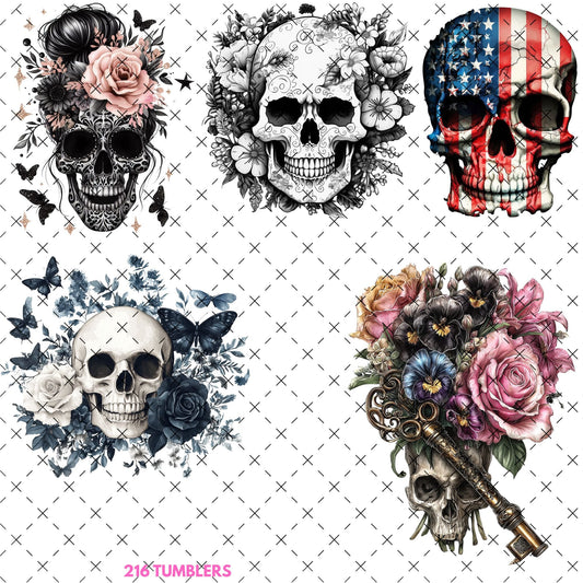 732 SKULLS - 216 Tumblers