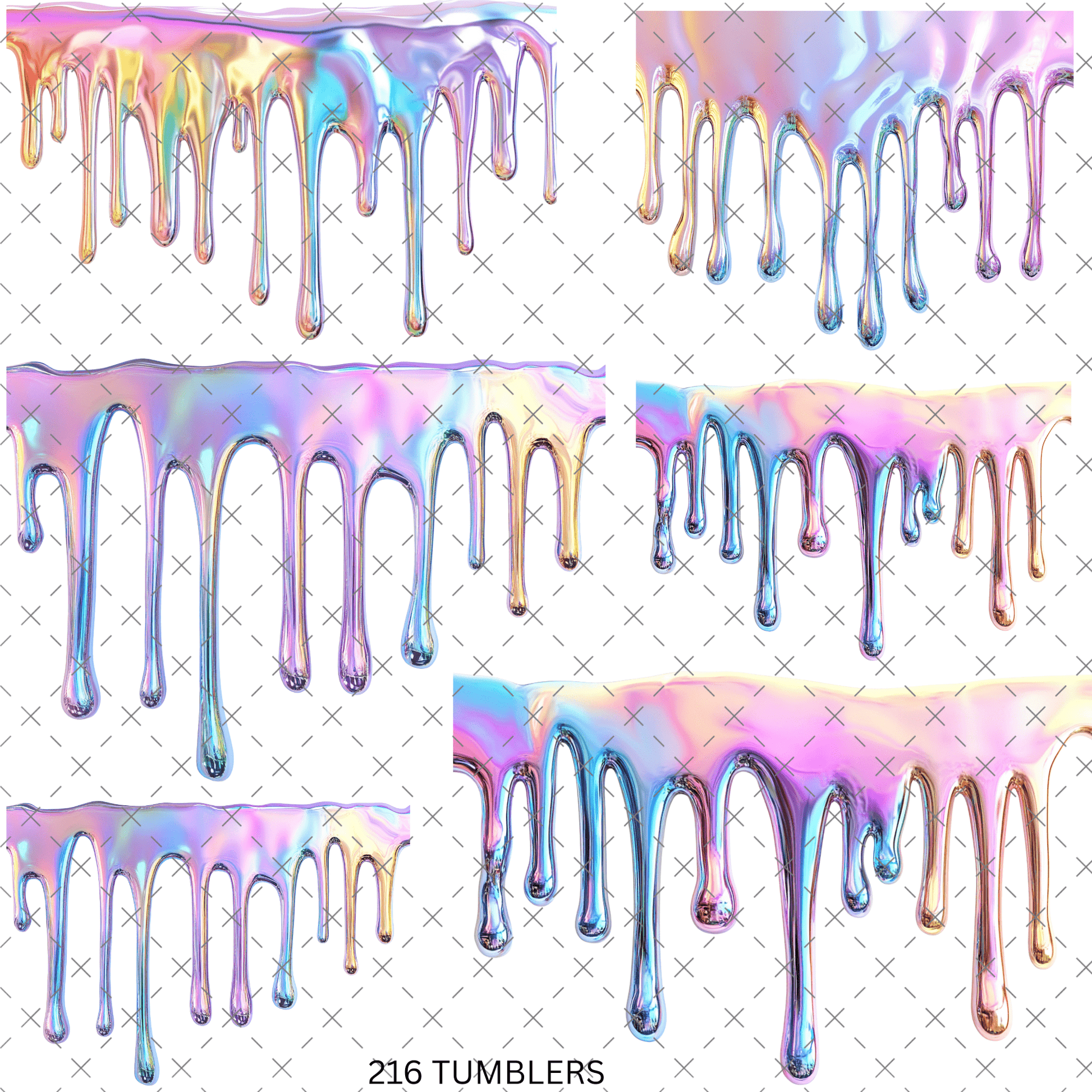 743 PASTEL DRIPS - 216 Tumblers