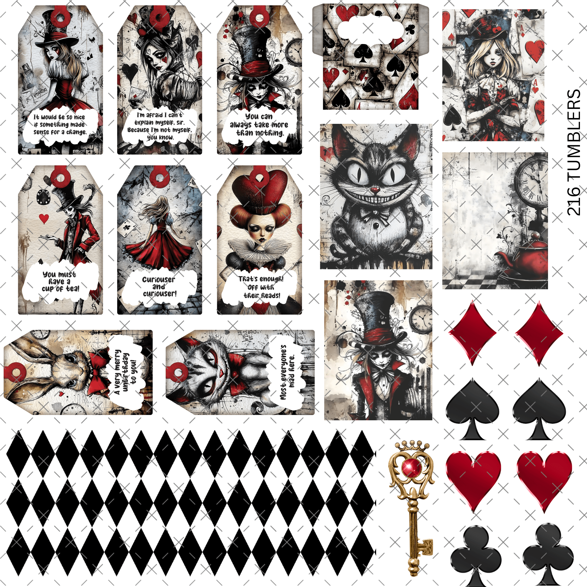 745 DARK ALICE 1 - 216 Tumblers