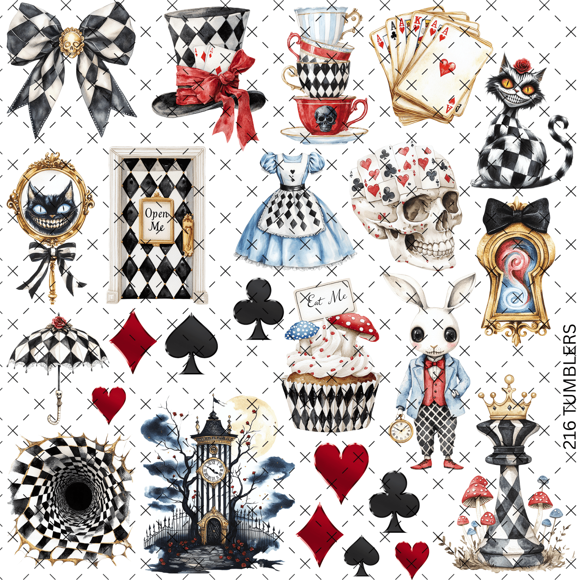 754 DARK ALICE - 216 Tumblers