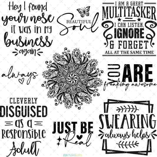 755 SOME WORDS - 216 Tumblers