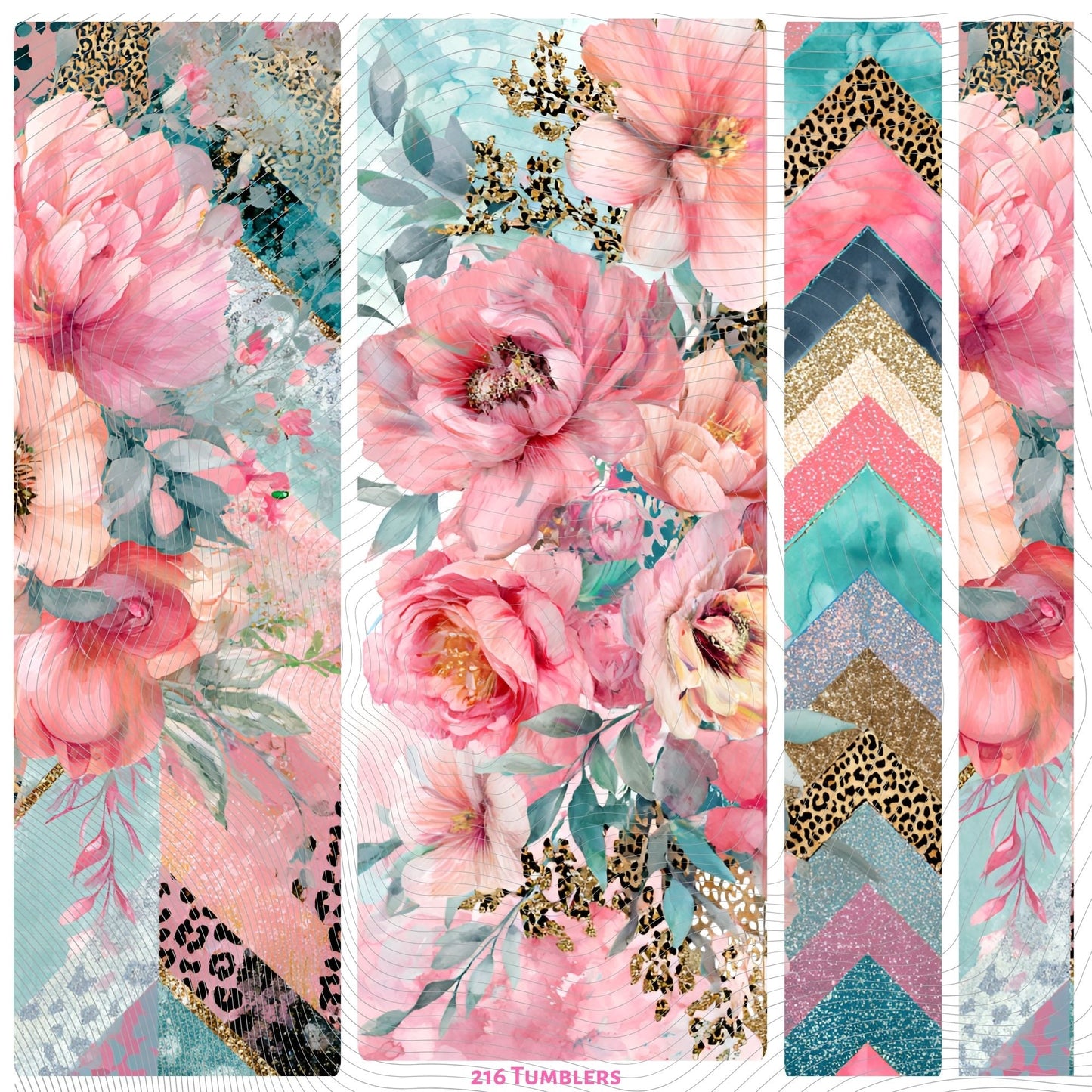 767 FLOWER STRIPS - 216 Tumblers