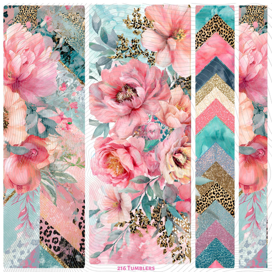 767 FLOWER STRIPS - 216 Tumblers
