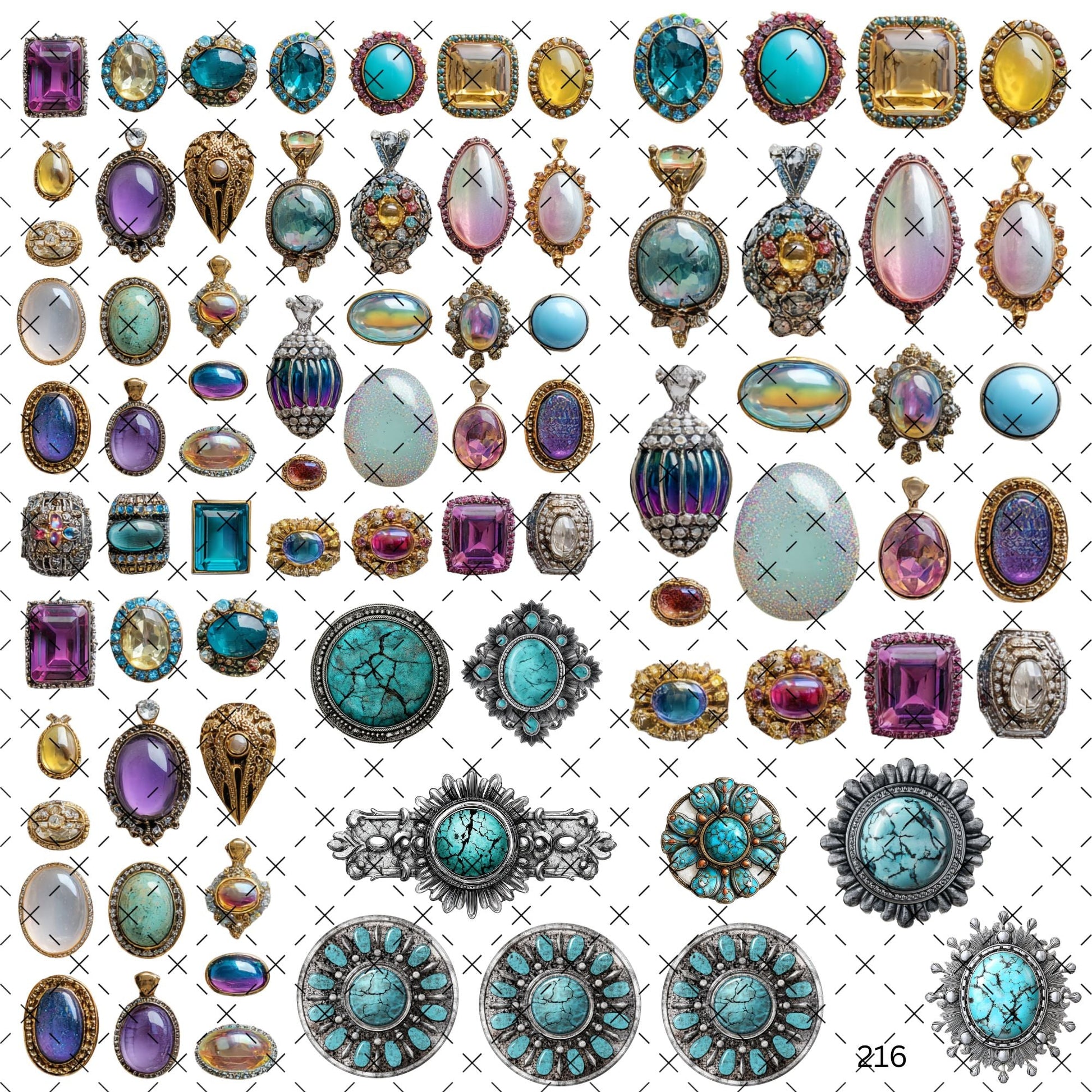 774 GEMSTONES - 216 Tumblers