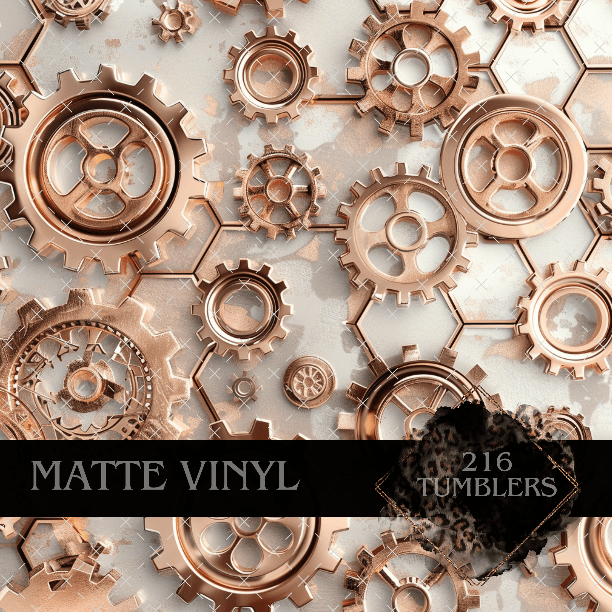 7881 ROSE GOLD GEAR - 216 Tumblers