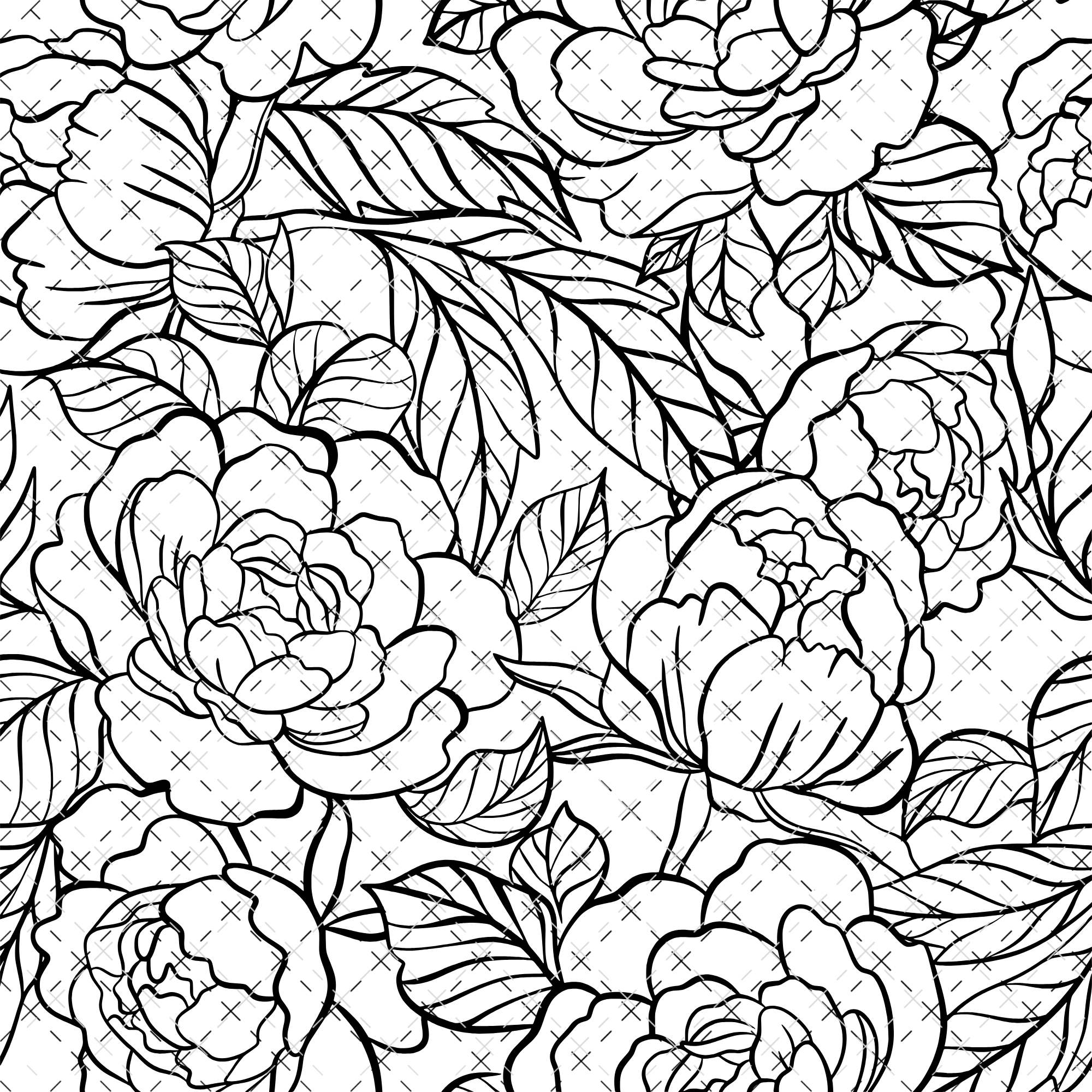 794 FLORAL OUTLINE - 216 Tumblers