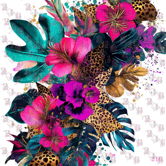 7X7 28 TROPICAL FLOWER - 216 Tumblers