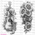 7X7 41 BLACK AND WHITE FLORAL GUITAR - 216 Tumblers