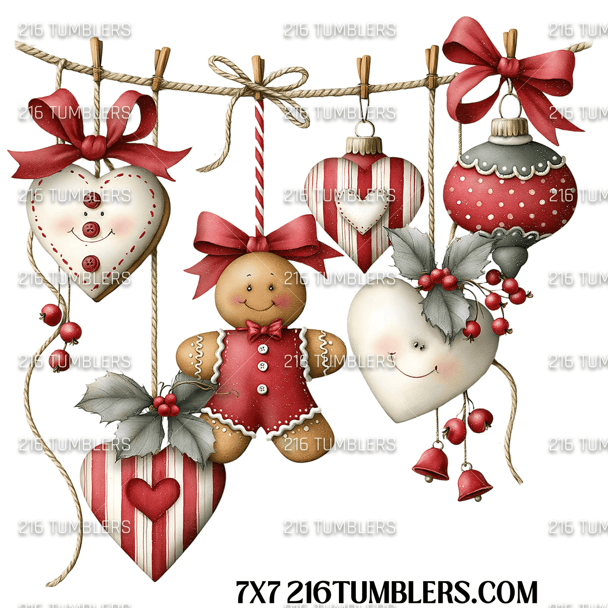 7X7 54 CHRISTMAS STRAND 2 - 216 Tumblers