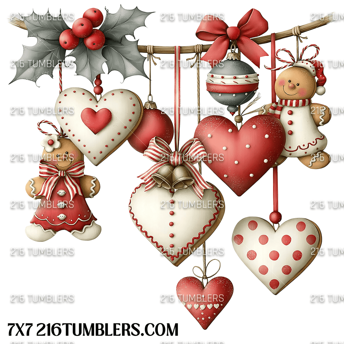 7X7 55 CHRISTMAS STRAND 1 - 216 Tumblers