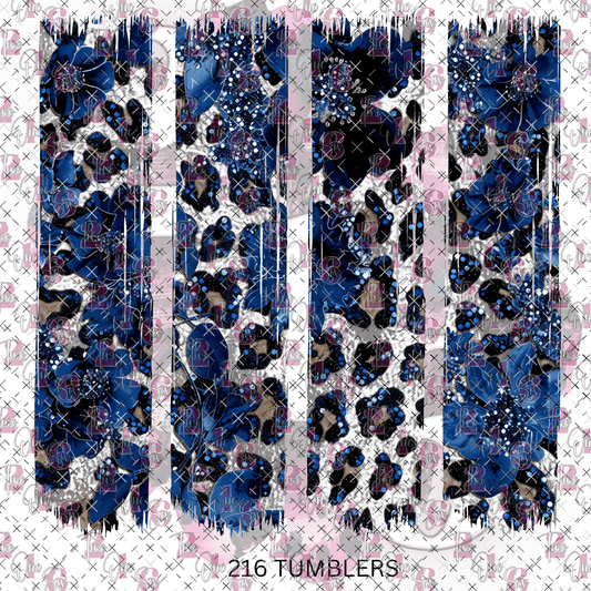 7X7 BLUE STRIPS 12 - 216 Tumblers