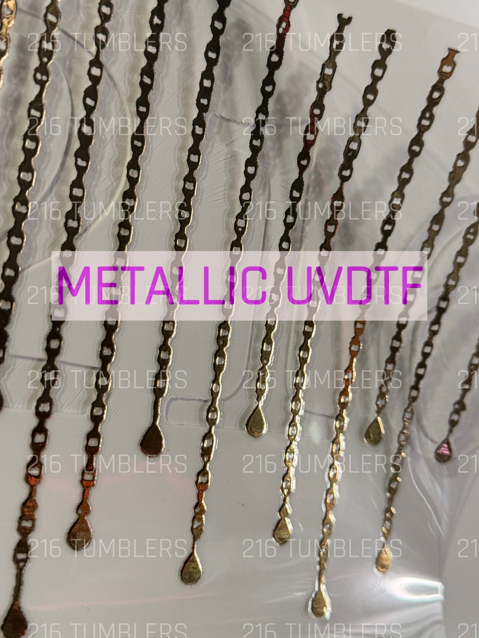 7X7 CHAMPAGNE GOLD DANGLES - 216 Tumblers