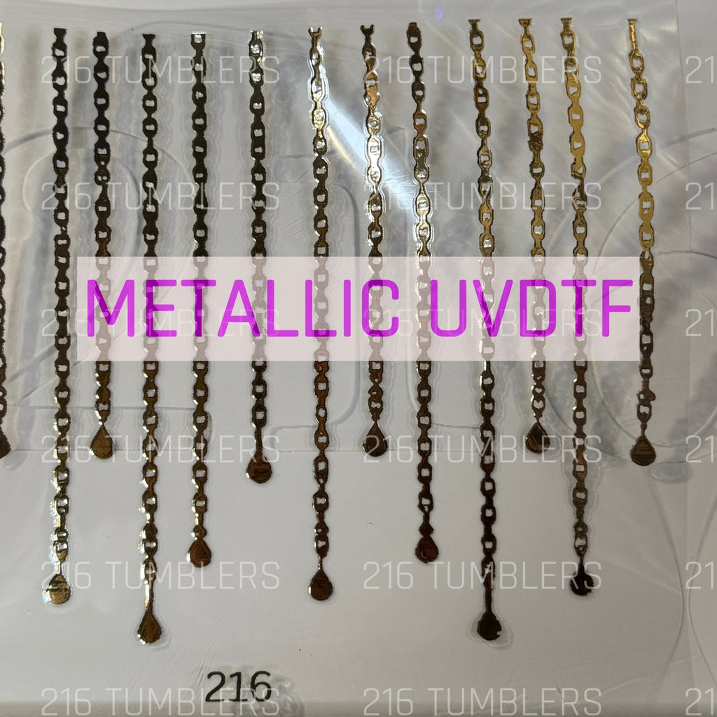 7X7 CHAMPAGNE GOLD DANGLES - 216 Tumblers