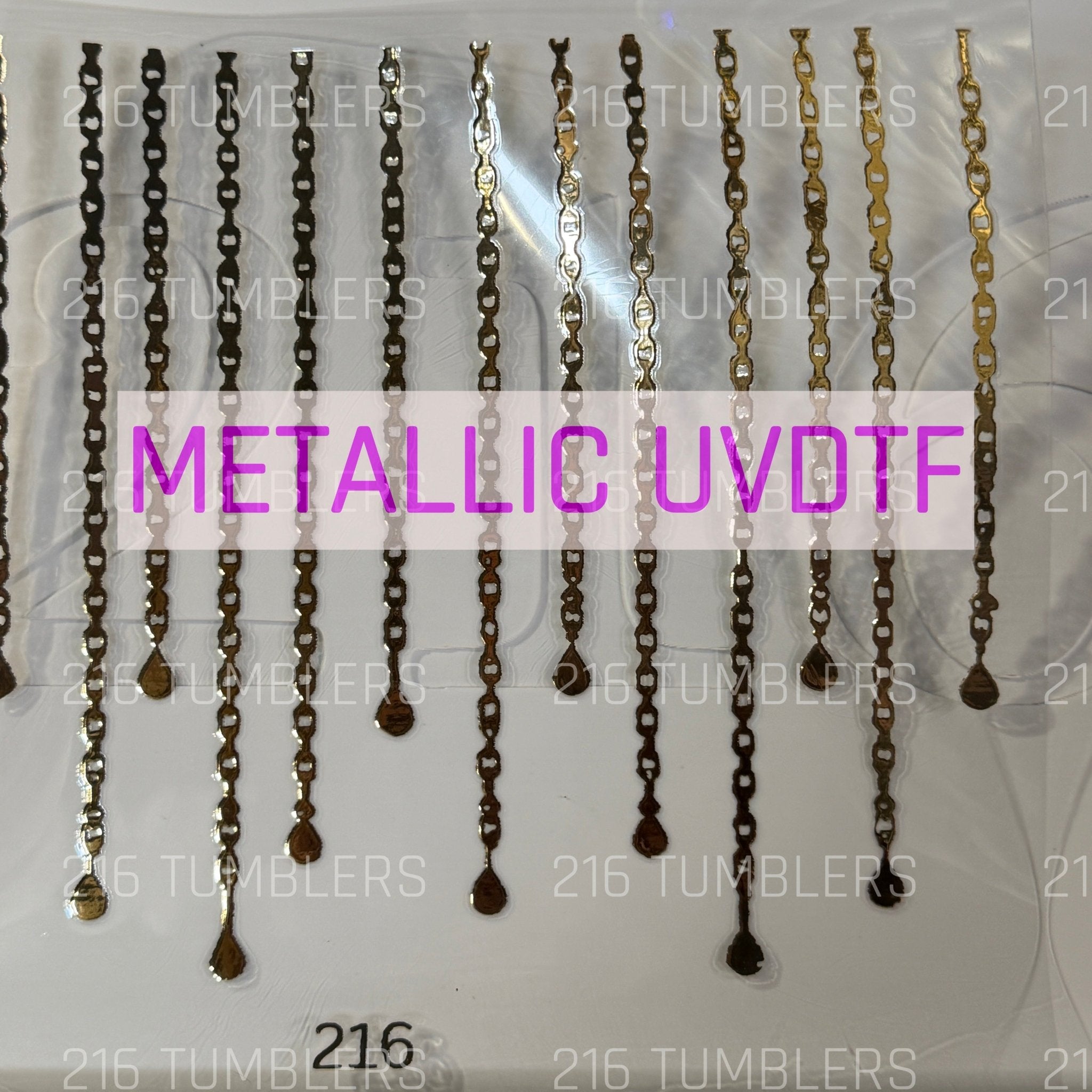7X7 CHAMPAGNE GOLD DANGLES - 216 Tumblers